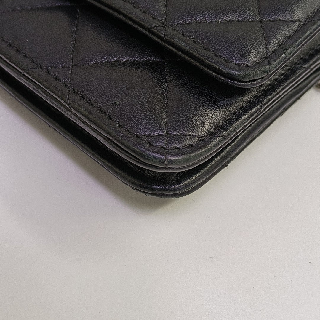 WOC Quilted Lambskin Black