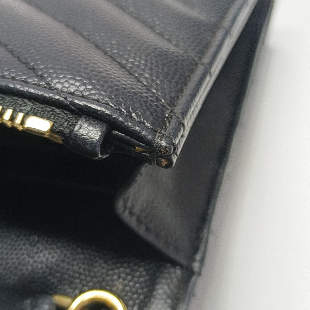 MONOGRAM WOC Chevron Calfskin Black