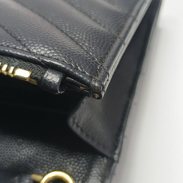 MONOGRAM WOC Chevron Calfskin Black