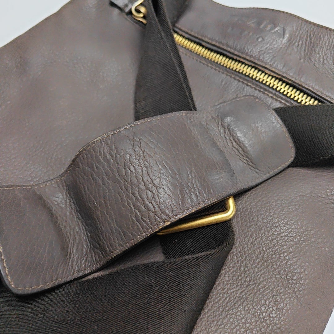 Calfskin Crossbody Bag Brown