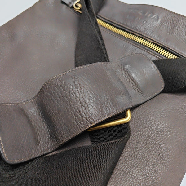 Calfskin Crossbody Bag Brown