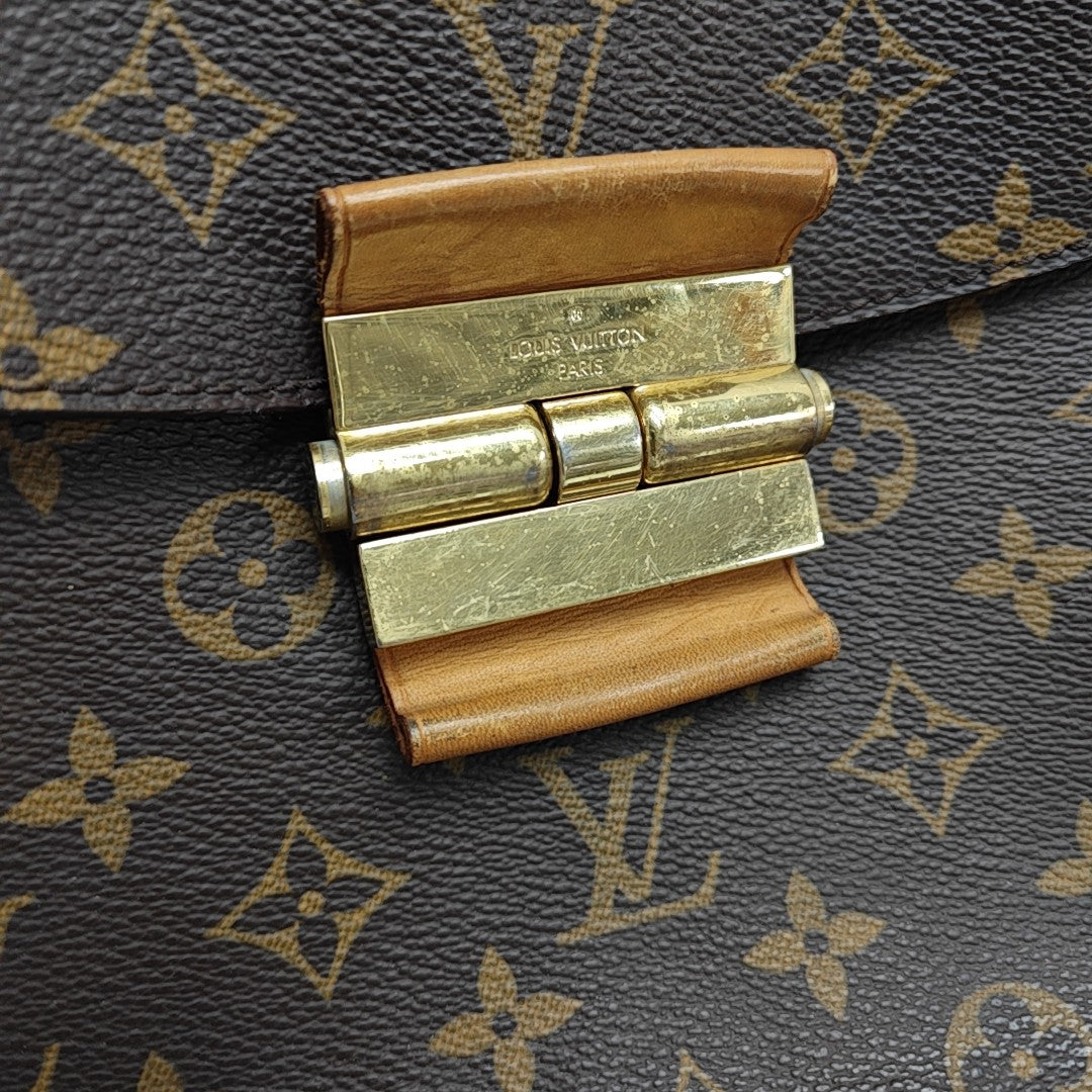 OLYMPE MM Monogram Coated Canvas Brown