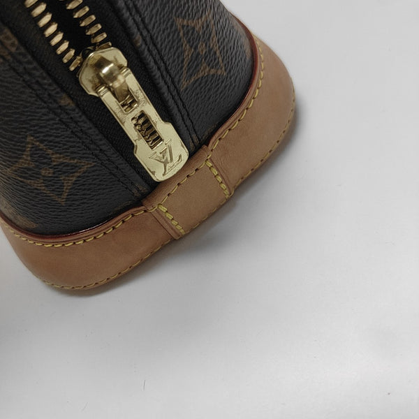 ALMA BB Monogram Coated Canvas Brown