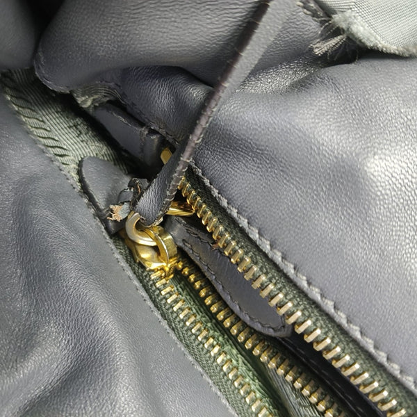 Nylon Top Handle Bag Green