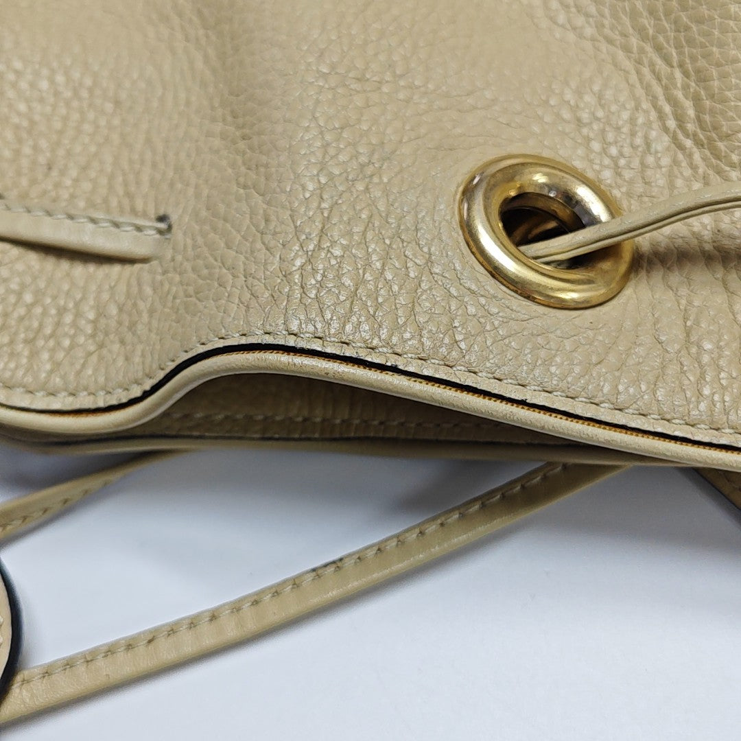 Calfskin Shoulder Bag Beige