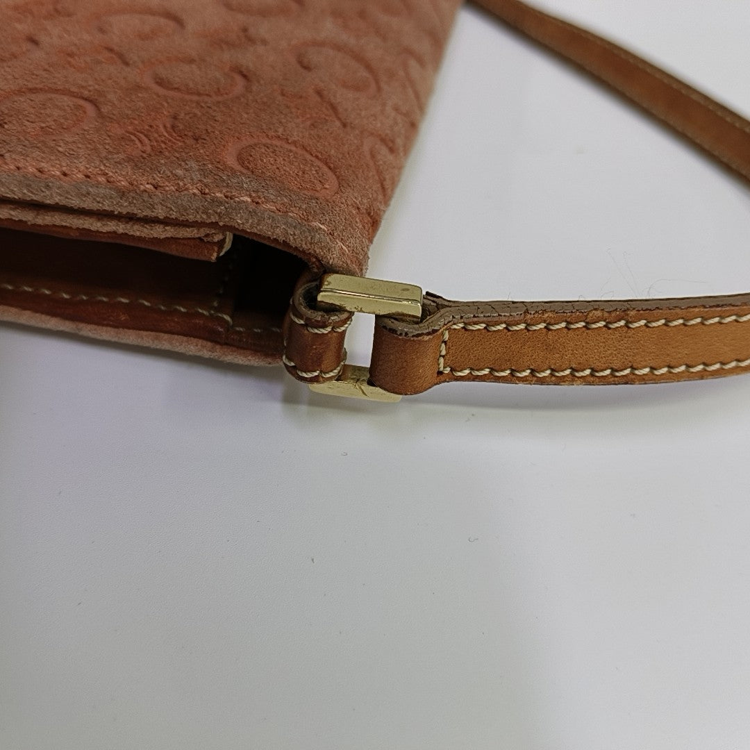 Suede Top Handle Bag Orange