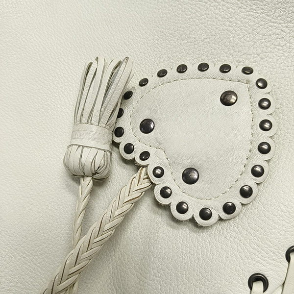 Calfskin Top Handle Bag White
