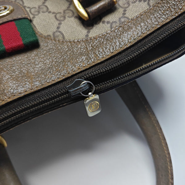 Monogram Coated Canvas Top Handle Bag Beige