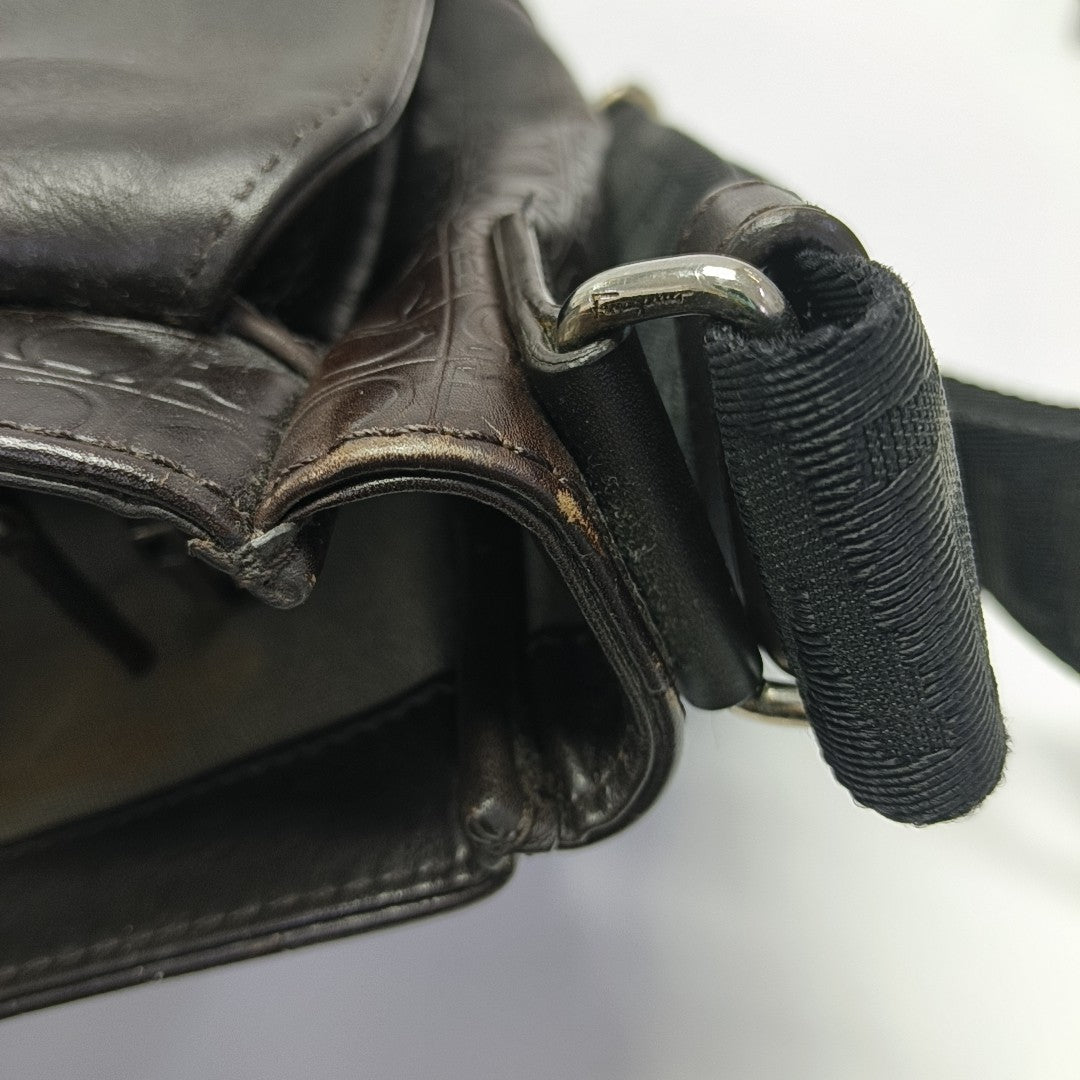 Calfskin Shoulder Bag Brown