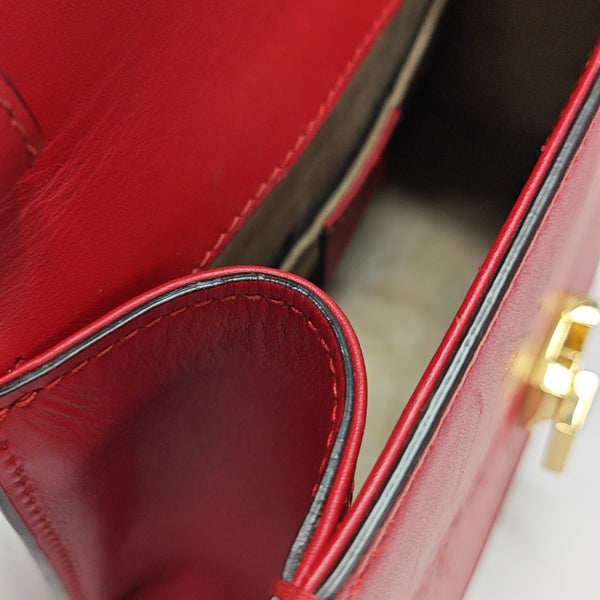 Sylvie Mini Calfskin Red