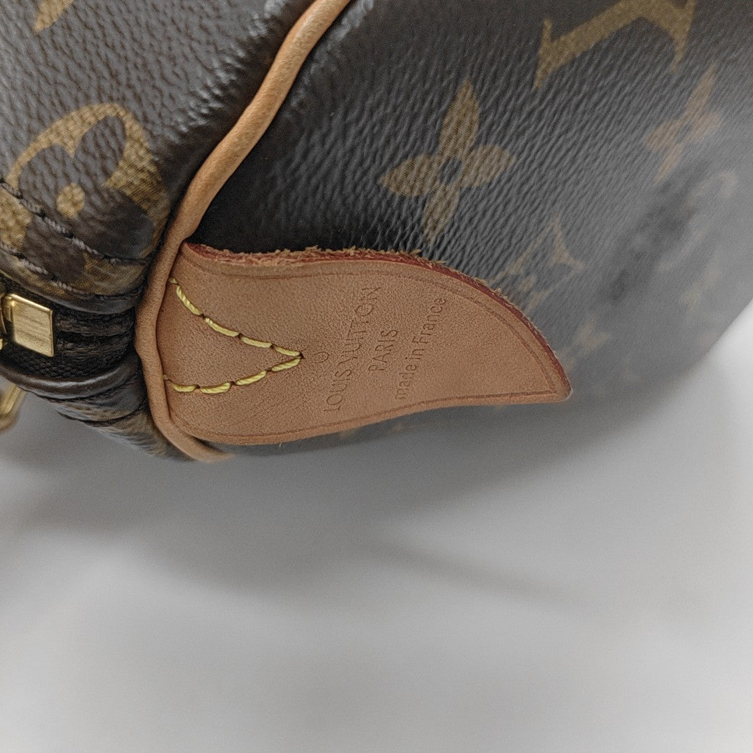 SPEEDY 25 Monogram Coated Canvas Brown
