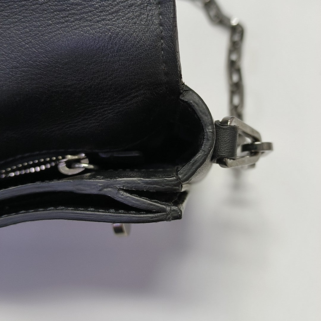 Calfskin Shoulder Bag Black