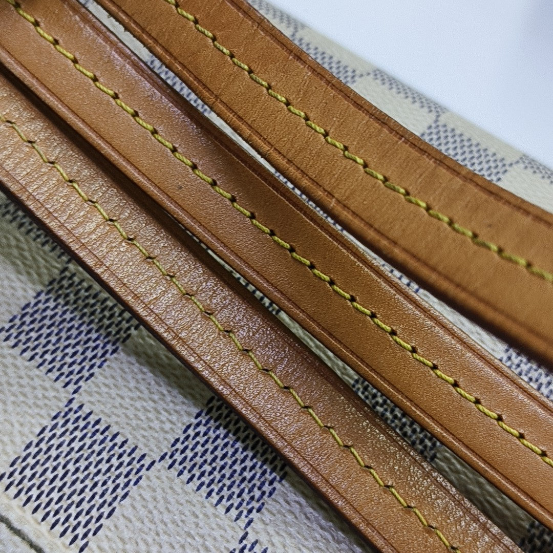 CROISETTE Damier Azur Coated Canvas White