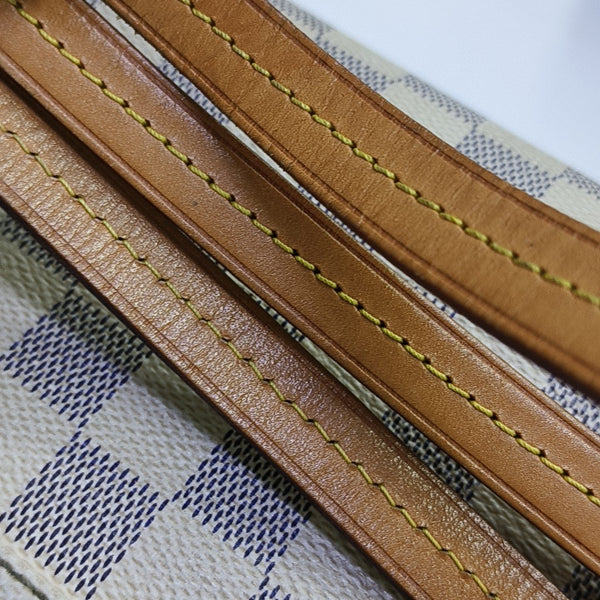 CROISETTE Damier Azur Coated Canvas White