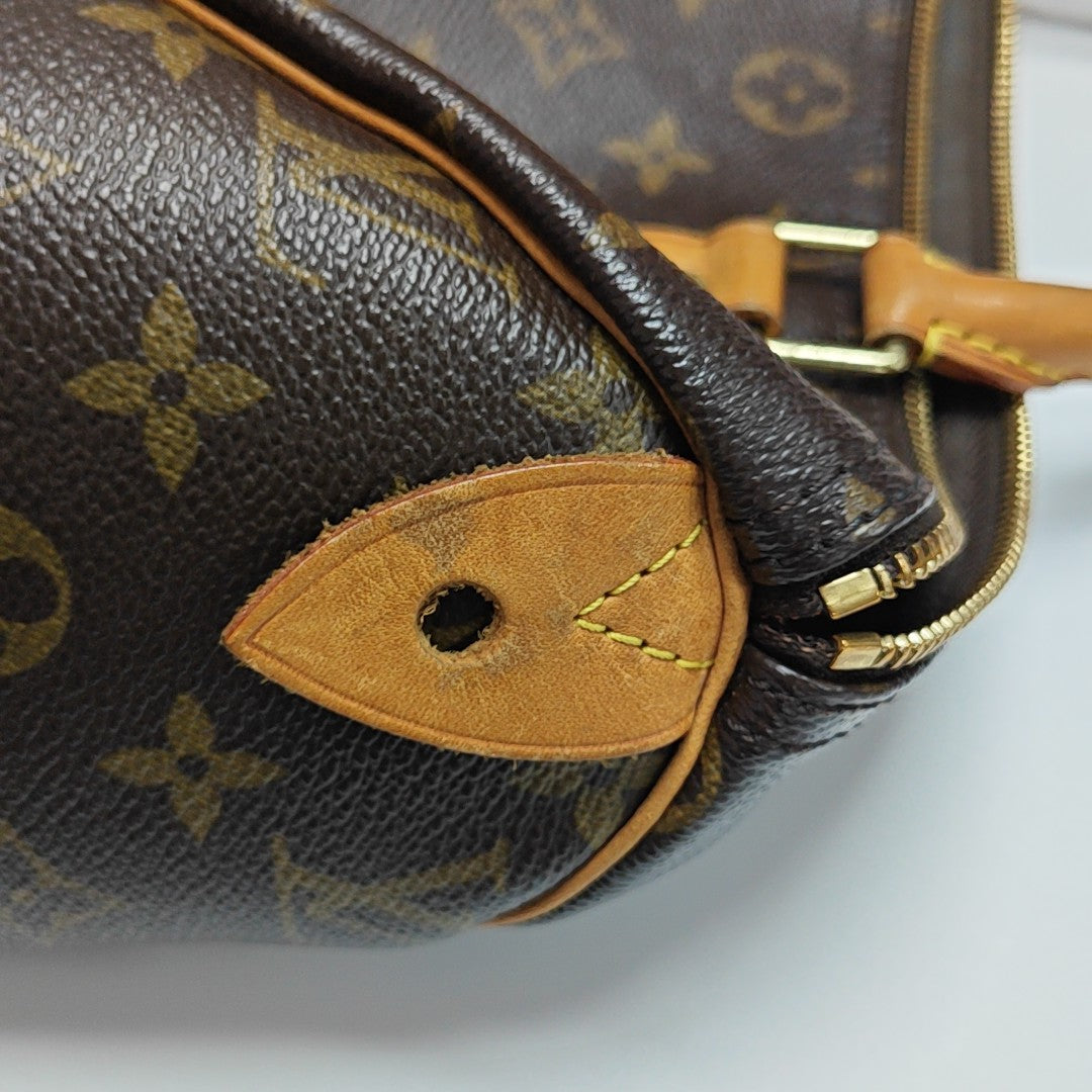 SPEEDY 30 Monogram Coated Canvas Brown