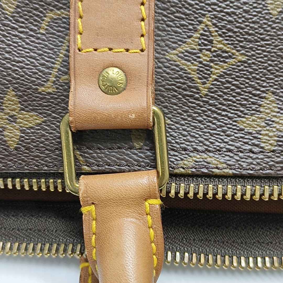 SAC SOUPLE 55 Monogram Coated Canvas Brown