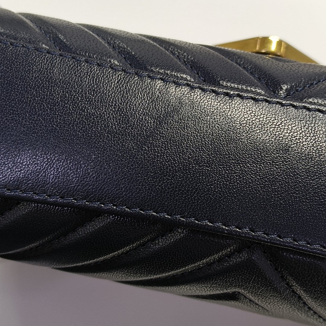 Chevron Lambskin Blue