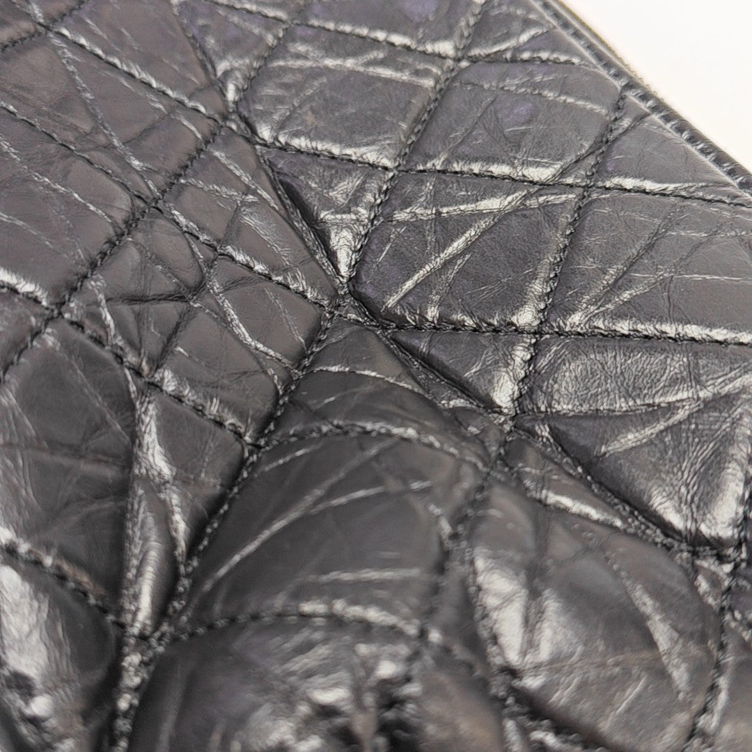 GABRIELLE Large Quilted Calfskin Black