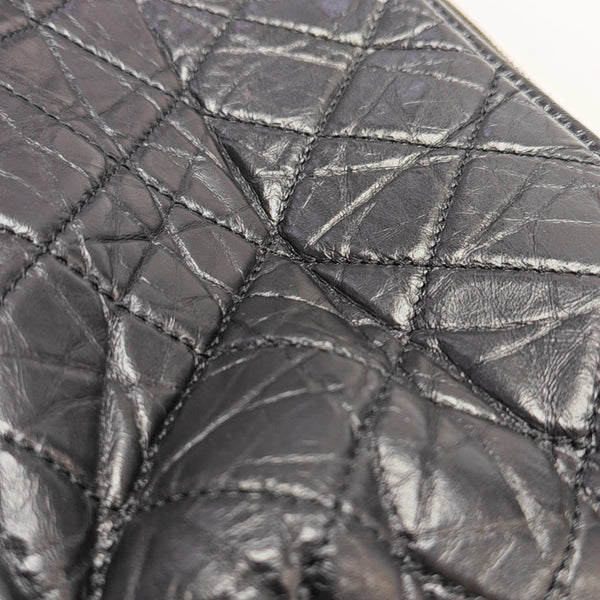 GABRIELLE Large Quilted Calfskin Black