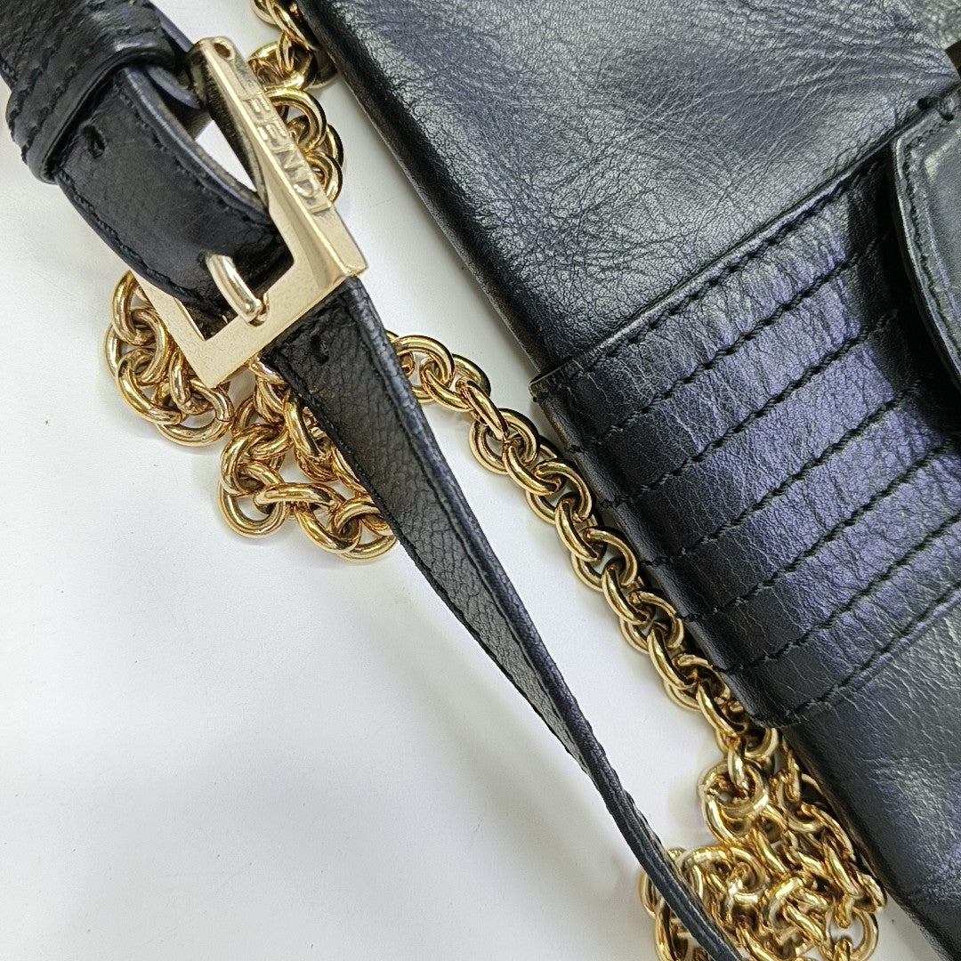 Baguette Quilted Calfskin Black