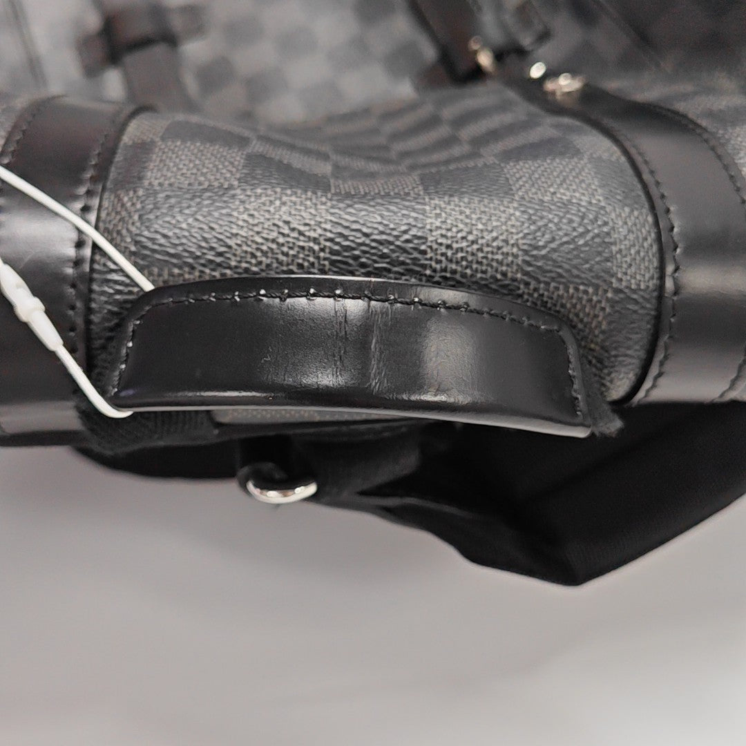 CHRISTOPHER MM Damier Graphite Coated Canvas Gray