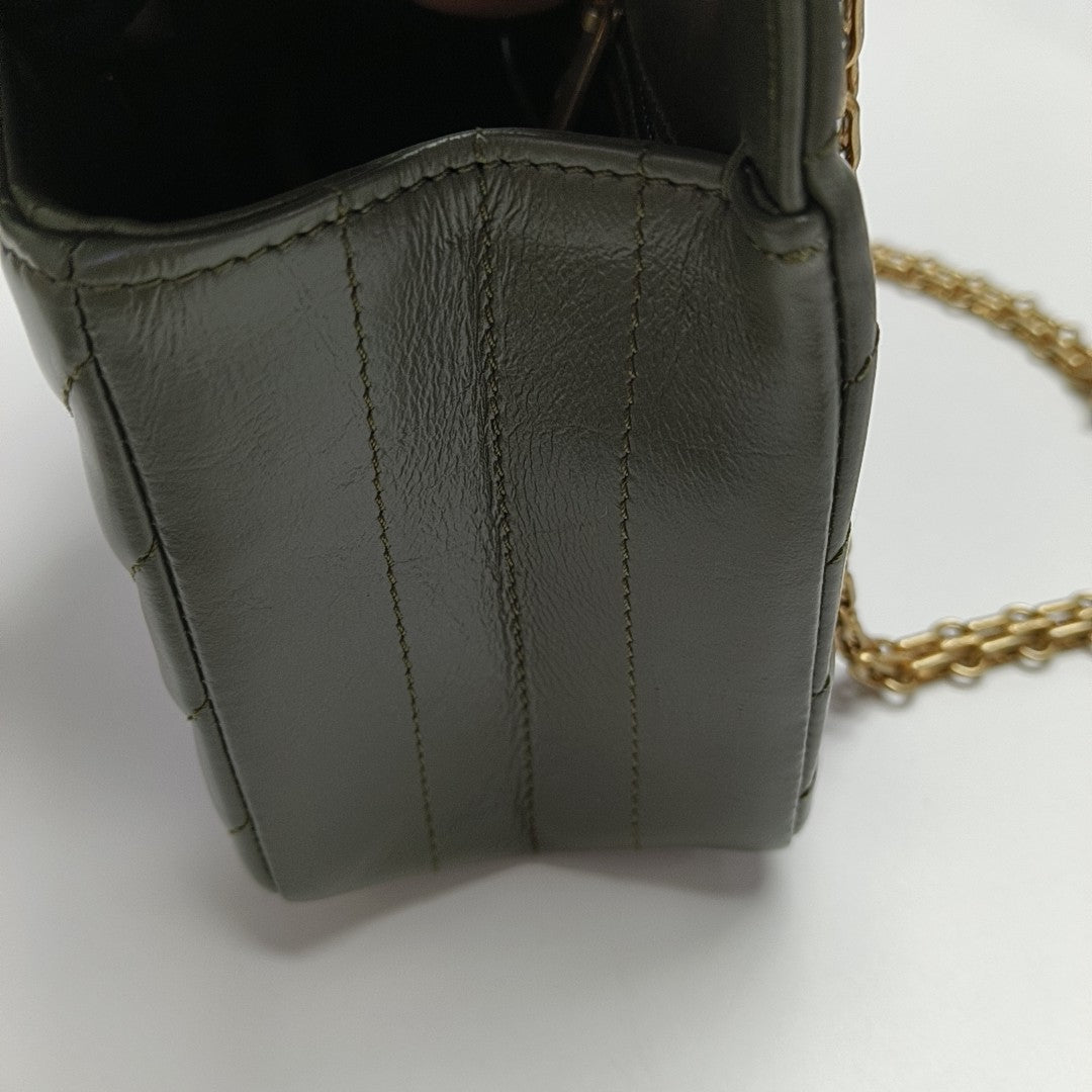 2.55 224 (mini) Chevron Calfskin Green