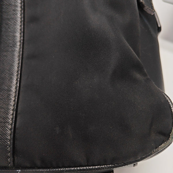 Nylon Top Handle Bag Black