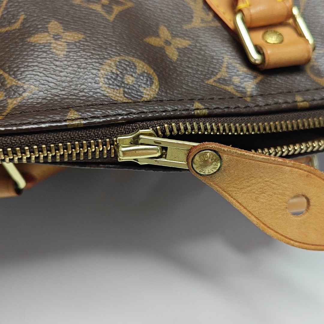 SPEEDY 30 Monogram Coated Canvas Brown