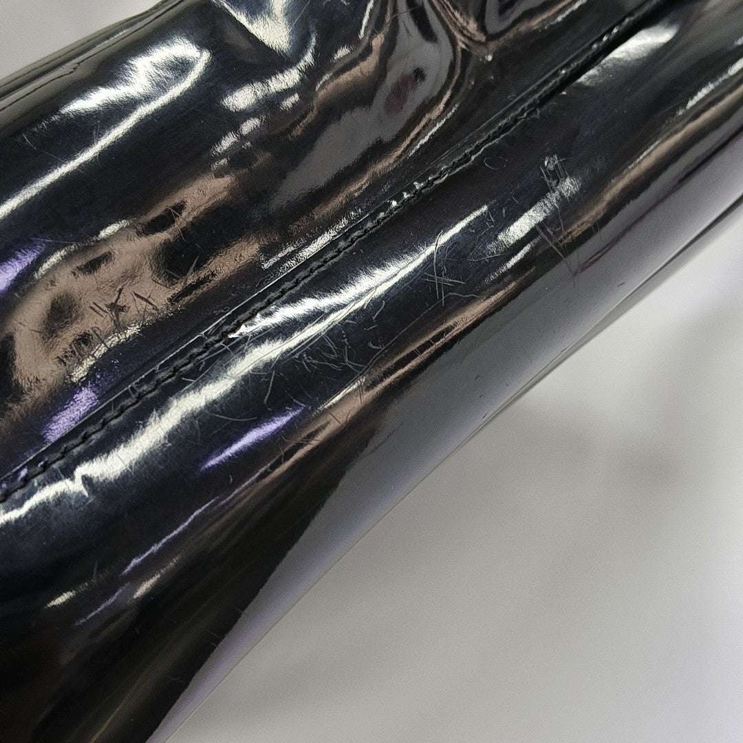 Patent Leather Tote Bag Black
