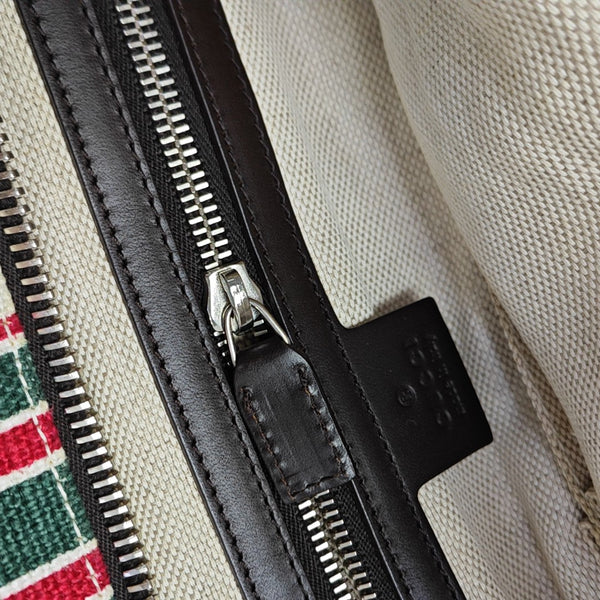Linen Top Handle Bag Multicolor