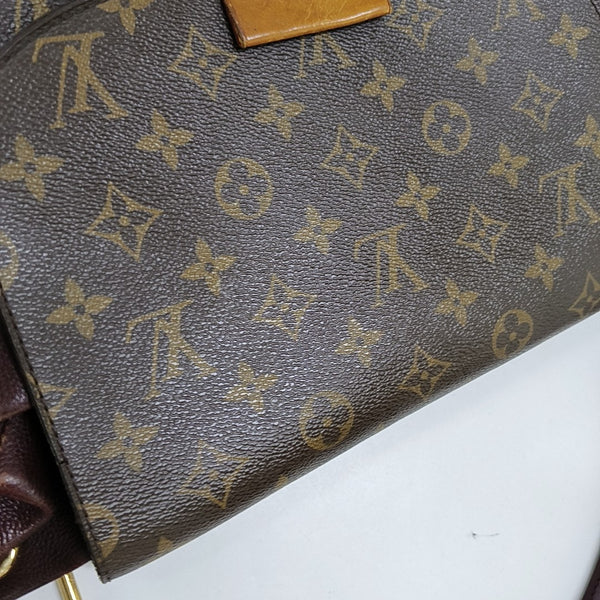 OLYMPE MM Monogram Coated Canvas Brown