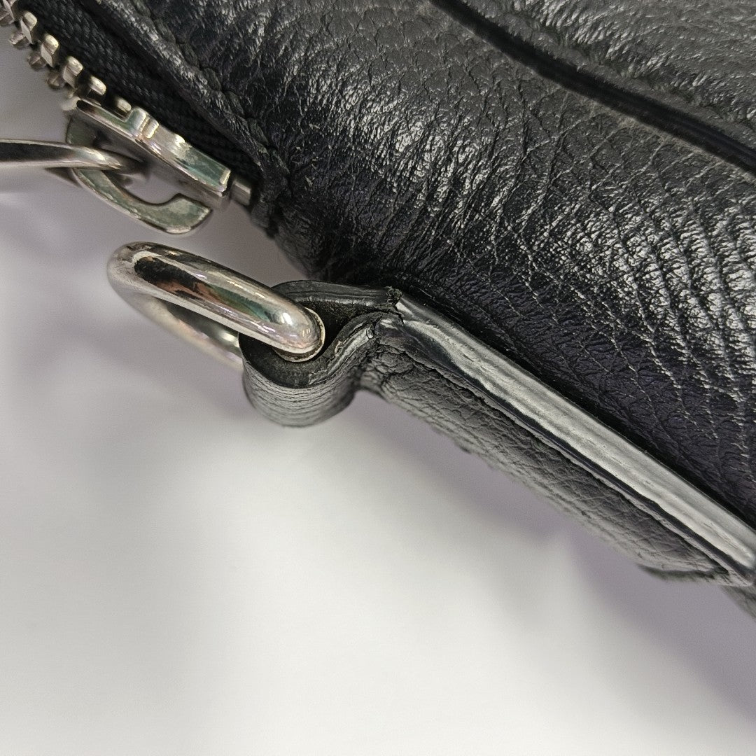 Calfskin Shoulder Bag Black