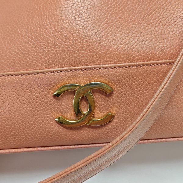 Grained Calfskin Tote Bag Pink