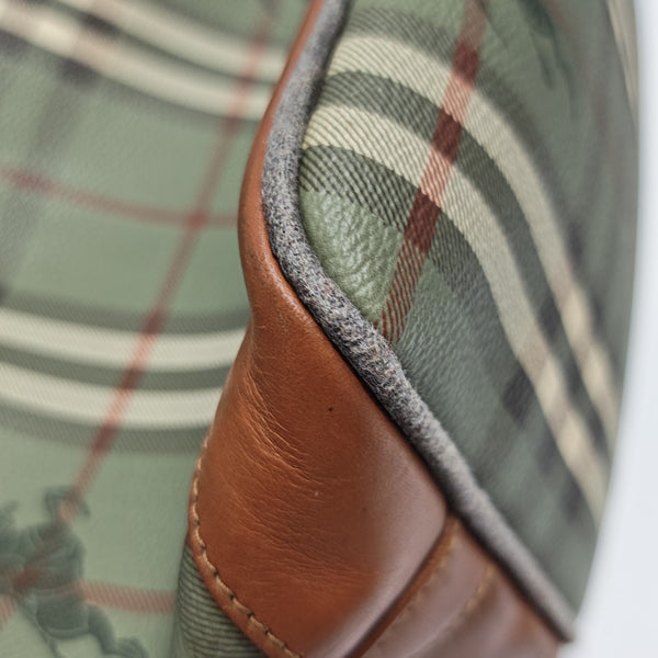 Coated Canvas Bucket Bag Green