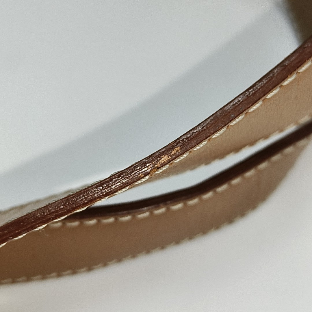 Coated Canvas Tote Bag Brown