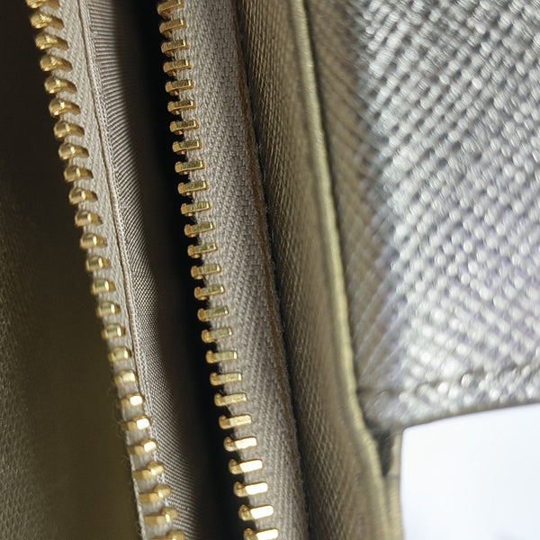 Saffiano Calfskin Shoulder Bag Beige