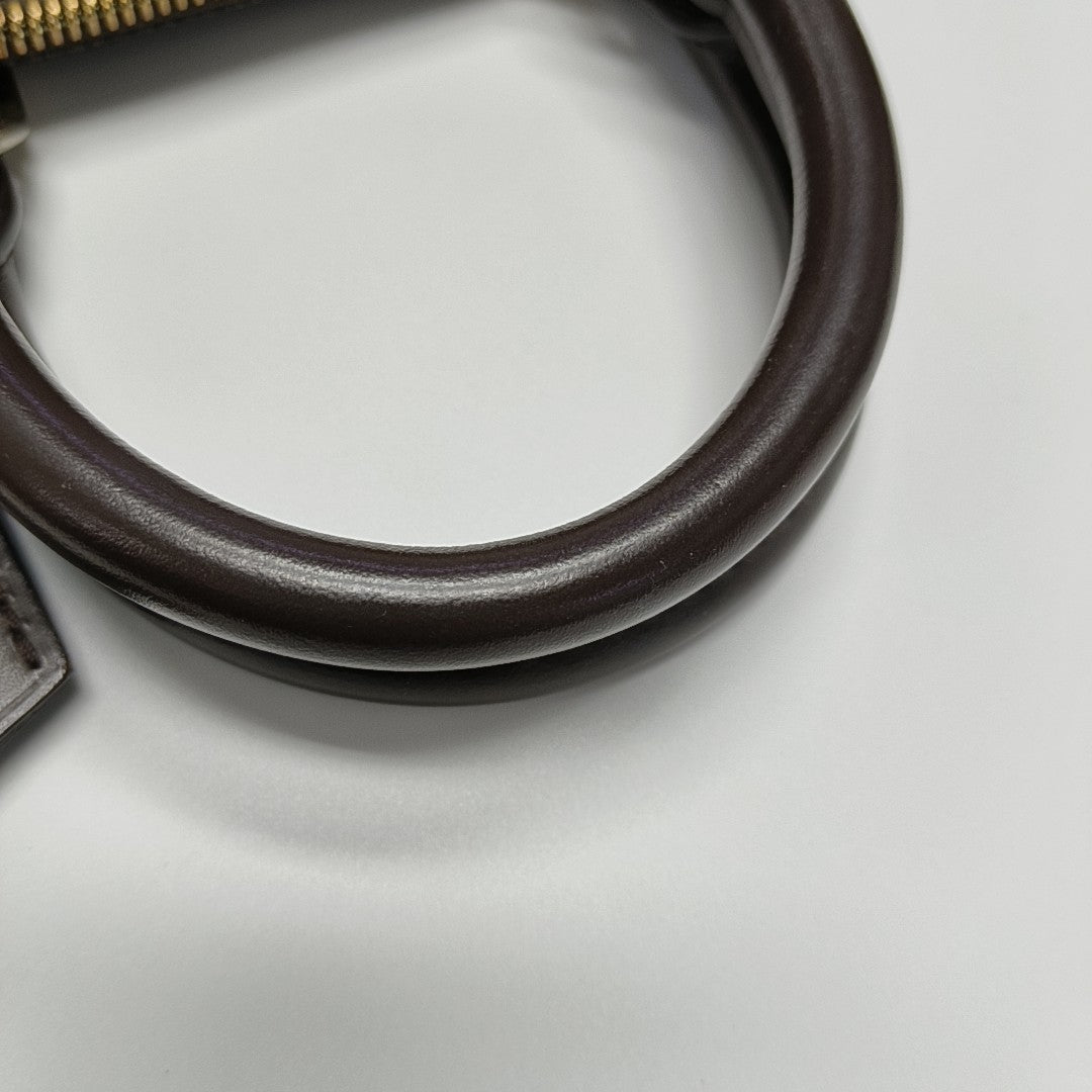 ALMA BB Damier Ebene Coated Canvas Brown