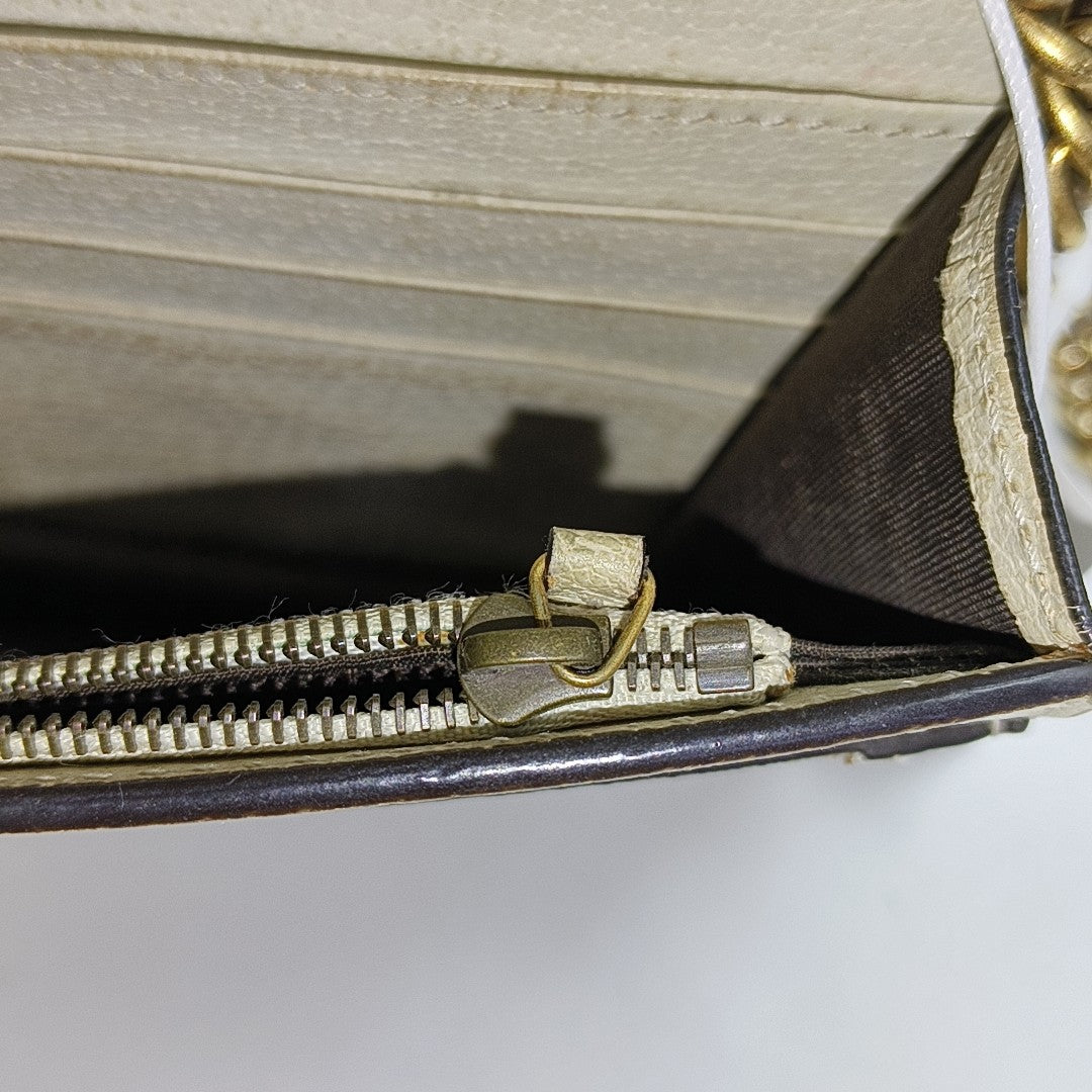 Queen Margaret Mini Monogram Coated Canvas Beige