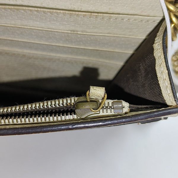 Queen Margaret Mini Monogram Coated Canvas Beige