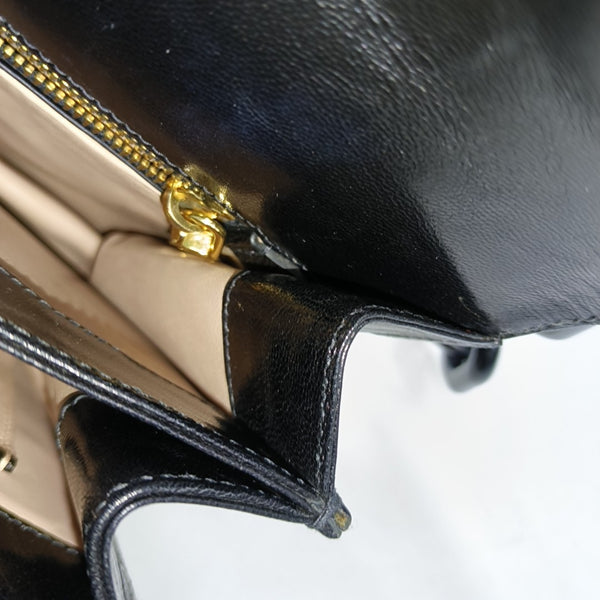 Leather Shoulder Bag Black