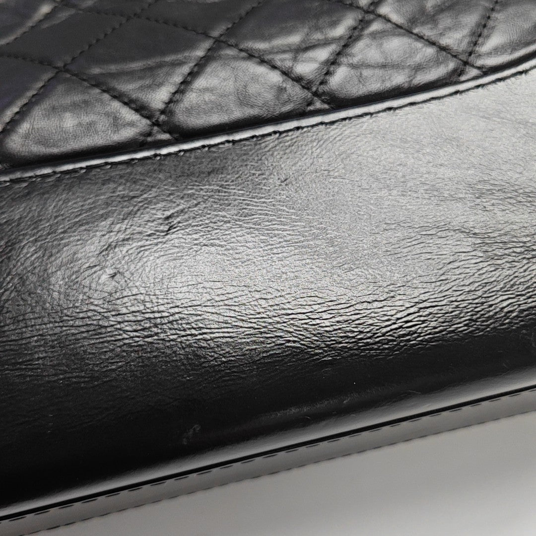 GABRIELLE Medium Quilted Calfskin Black