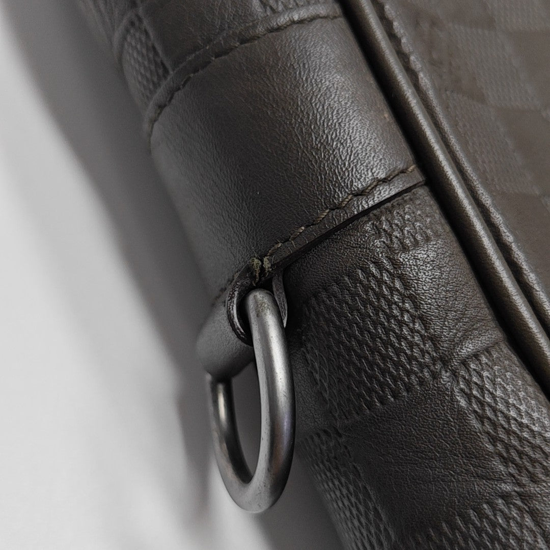 TADAO PM Damier Ebene Calfskin Brown