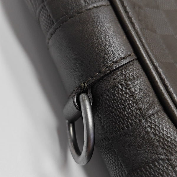 TADAO PM Damier Ebene Calfskin Brown