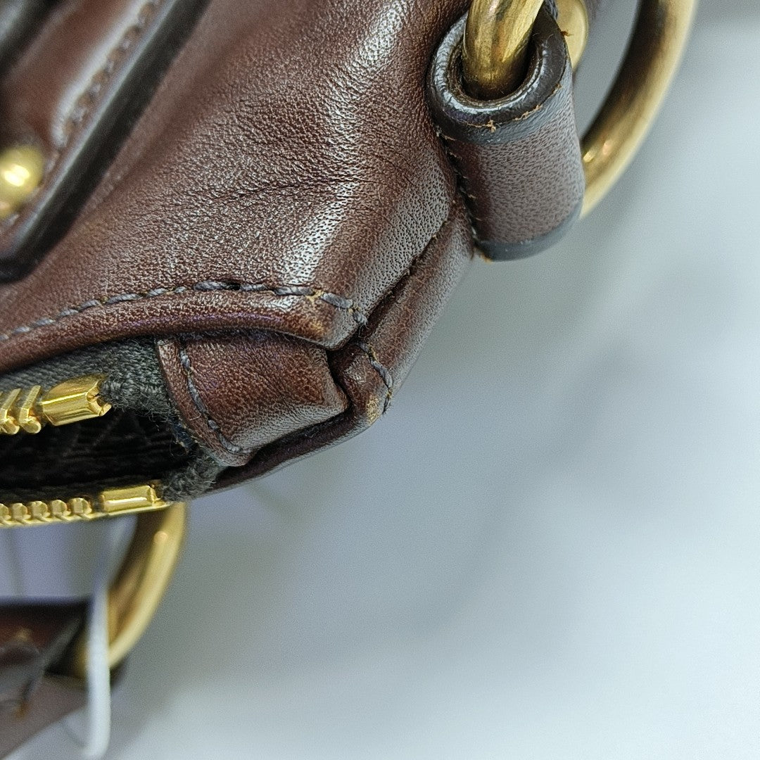 Calfskin Shoulder Bag Brown