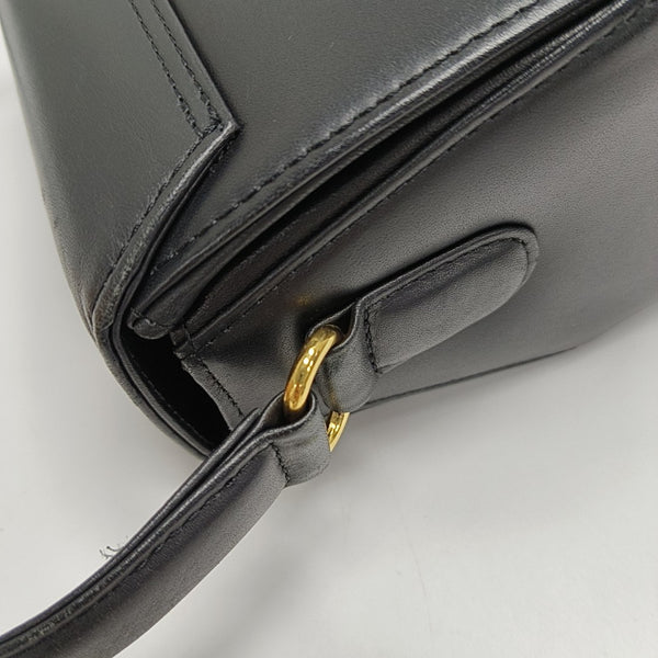 Calfskin Top Handle Bag Black
