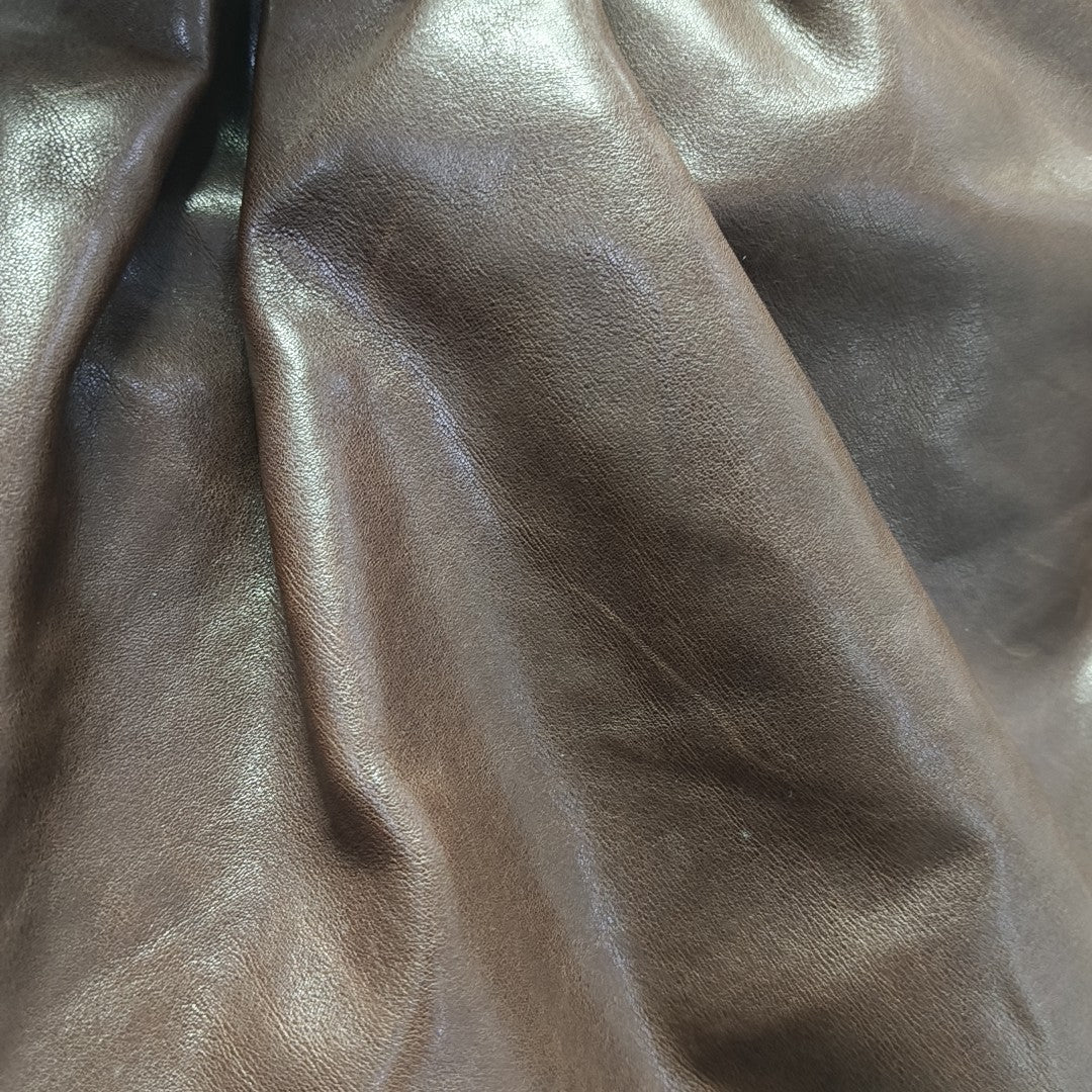 Calfskin Top Handle Bag Brown