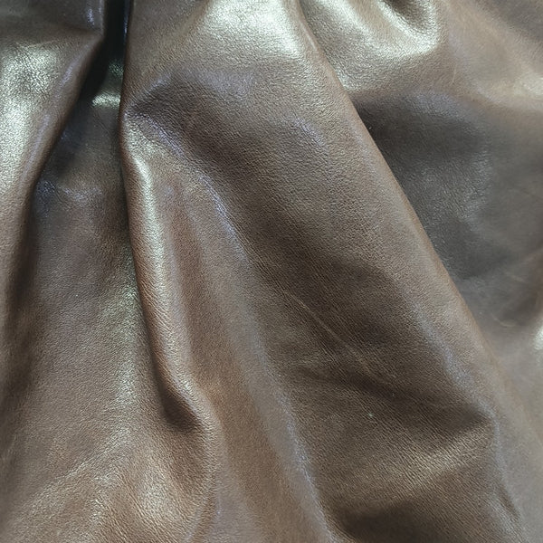 Calfskin Top Handle Bag Brown
