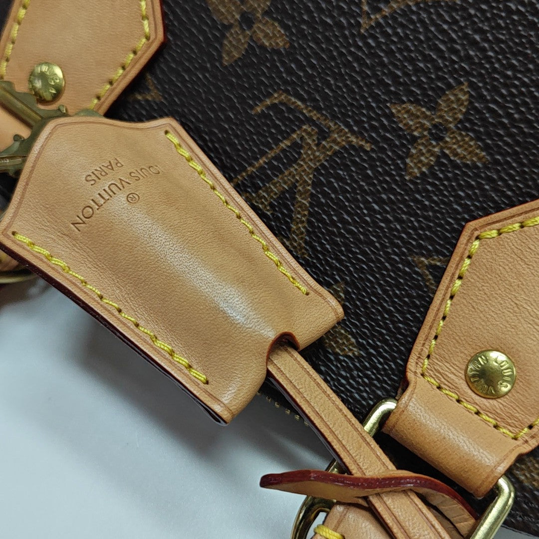 ALMA BB Monogram Coated Canvas Brown