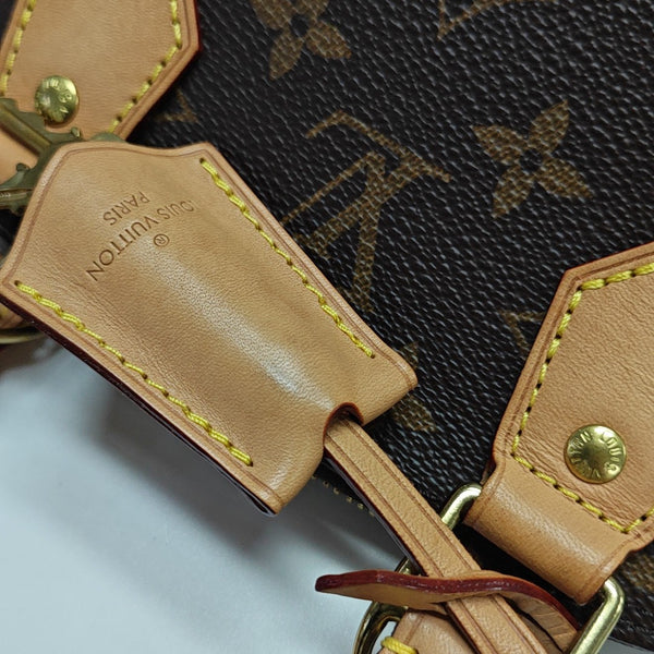 ALMA BB Monogram Coated Canvas Brown