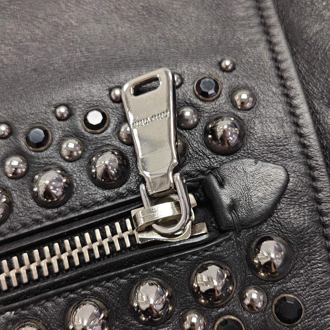 Calfskin Top Handle Bag Black